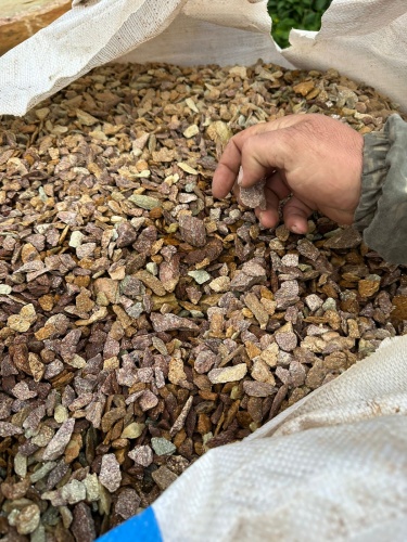 Златолит персиковый декоративная каменная крошка купить в Самарской области