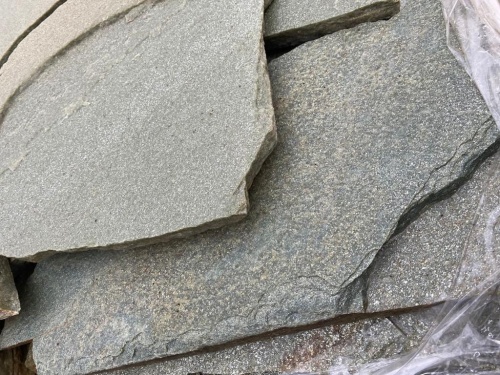 Плитняк златолит зелёный для цоколя, отмостки купить в Самарской области