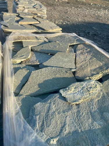 Плитняк златолит зелёный для цоколя, отмостки купить в Самарской области