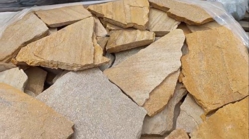 Плитняк златолит жёлтый для цоколя купить в Самарской области