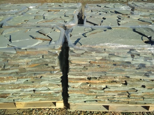 Плитняк златолит зелёный для цоколя, отмостки купить в Самарской области