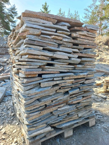 Плитняк златолит серебристый для цоколя, отмостки купить в Самарской области