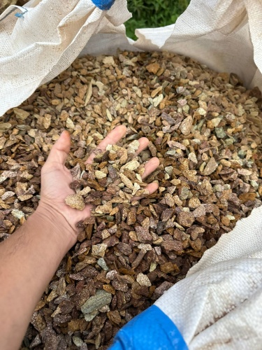 Златолит персиковый декоративная каменная крошка купить в Самарской области