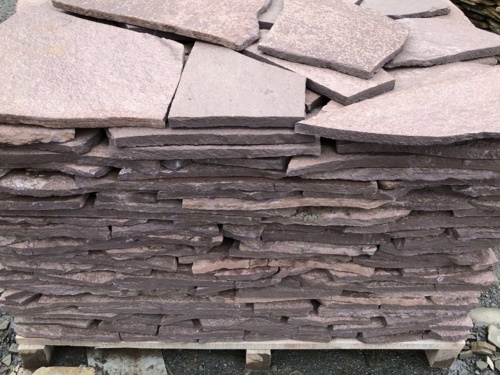 Плитняк лемезит бордовый для облицовки цоколя 20-25 мм  купить в Самарской области