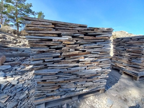 Плитняк златолит серебристый для фасада купить в Самарской области