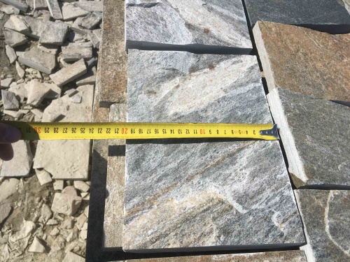 Плитка пилёная златолит Уральский для цоколя, отмостки купить в Самарской области